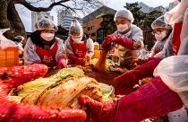 South Korea holds mass kimchi making event to give hope to those struggling with the pandemic