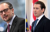 Alexander Schallenberg (L) replaced Sebastian Kurz as Austria's Chancellor two months ago.