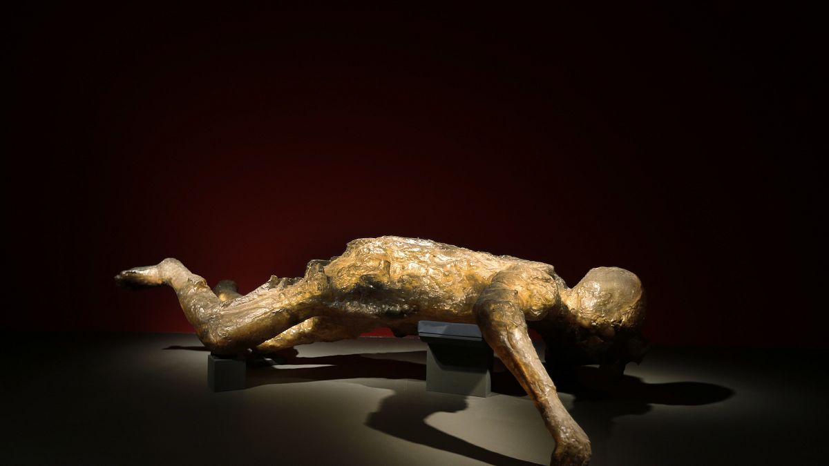 Un corpo dalla mostra 'Life and death Pompeii and Herculaneum', al British Museum - 3.2013