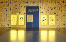 Entrance of the 'Portraits de France' exhibition.