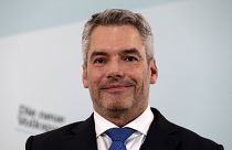 Karl Nehammer gave at a press conference after a meeting of the Austrian People's Party in Vienna.