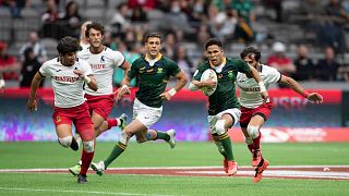 Champions South Africa top Group A on first day of Dubai Sevens