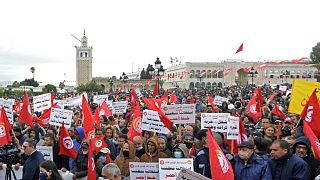 وقفة الاتحاد العام التونسي للشغل اليوم