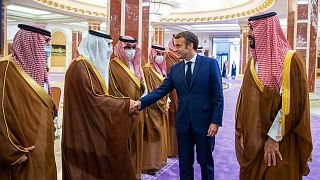 Suudi Arabistan Veliaht Prensi Muhammed bin Selman ve Fransa Cumhurbaşkanı Emmanuel Macron