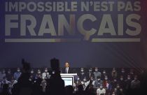 French far right presidential candidate Eric Zemmour delivers his speech during his first rally, Sunday, Dec. 5, 2021 in Villepinte, north of Paris.