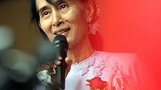 Aung San Suu Kyi in uno scatto del 2012