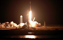 A SpaceX Falcon 9 rocket lifts off from Launch Complex 39A at the Kennedy Space Center in Cape Canaveral, Fla., Thursday, Dec. 9, 2021.