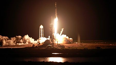 A SpaceX Falcon 9 rocket lifts off from Launch Complex 39A at the Kennedy Space Center in Cape Canaveral, Fla., Thursday, Dec. 9, 2021.