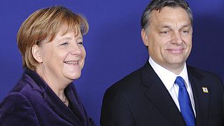 Orbán Viktor és Angela Merkel egy 2011-es uniós csúcson Brüsszelben