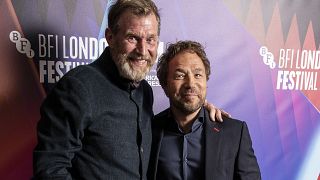 Stephen Graham, right and Jason Flemyng arrive at the premiere of the film 'Boiling Point' during the 2021 BFI London Film Festival in London, October 2021