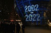 Projection à Bruxelles, "Euro 2002-2022", Belgique, 6 décembre 2021