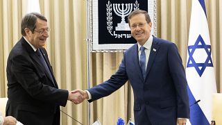 O Πρόεδρος της Κυπριακής Δημοκρατίας Νίκος Αναστασιάδης σε συνάντηση με τον Πρόεδρο του Ισραήλ Isaac Herzog.