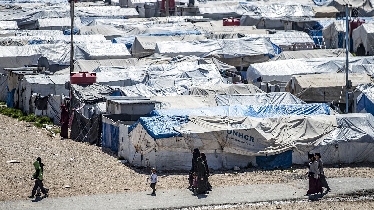 مخيم روج في سوريا.