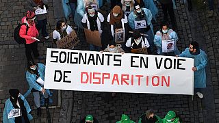 Trabajadores sanitarios intentan asaltar el despacho del ministro de Sanidad en Bruselas
