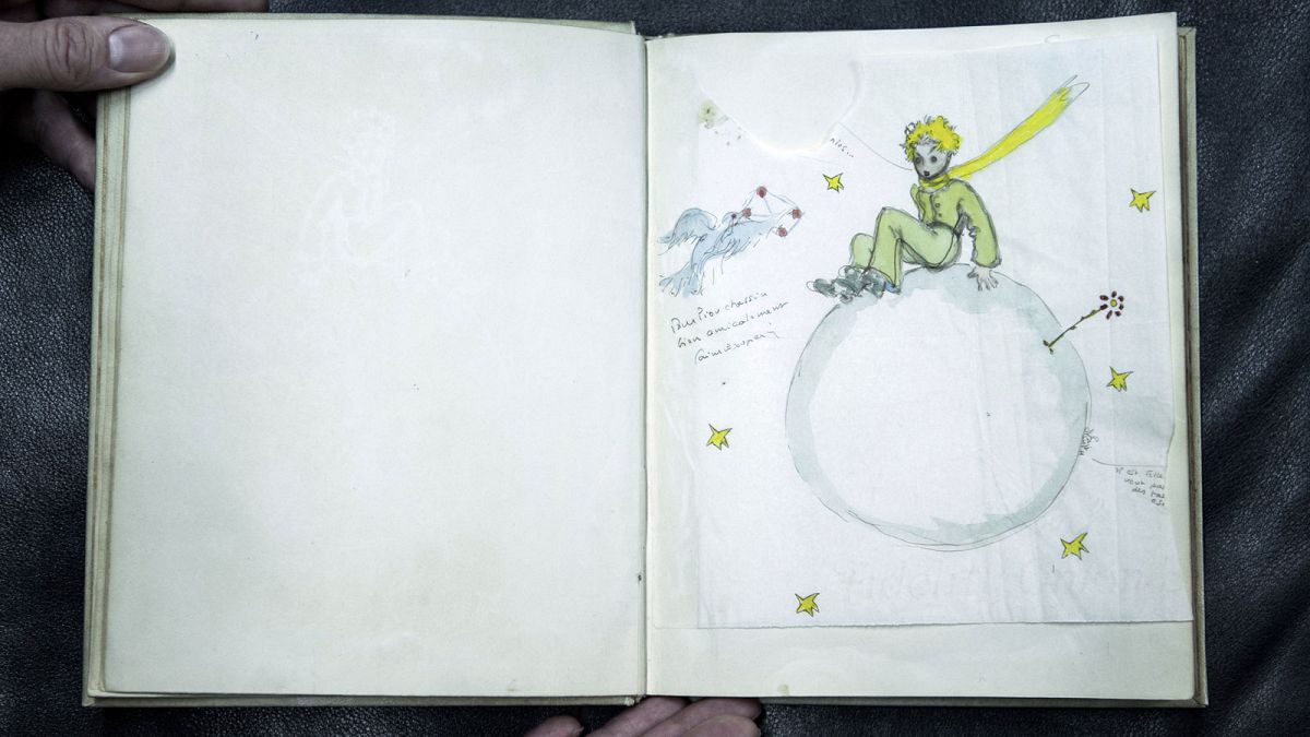 Archives : édition originale en français du "Petit prince" publiée à New-York en 1943 par Reynal & Hitchcock, lors d'une vente aux enchères organisée en décembre 2016 à Paris 