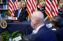 ABD Başkanı Joe Biden, Beyaz Saray'da bir toplantıda