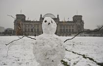 Schnee auch am Reichstag