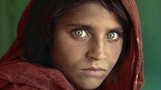 'Afghan Girl' is one of more than 150 photos featured at the Steve McCurry exhibition at Maillol museum in Paris