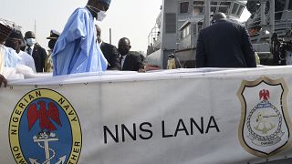 Nigeria President inaugurates new warships at Lagos naval dockyard