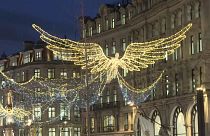 Ein leuchtender Engel über der Regent Street