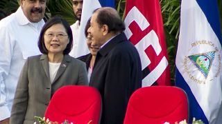 Ο Πρόεδρος της Νικαράγουα Ντανιέλ Ορτέγα και η πρόεδρος της Ταϊβάν, Τσάι Ινγκ-ουέν