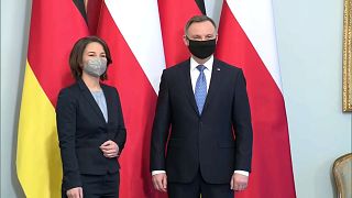 Annalena Baerbock sprach in Warschau mit dem polnischen Präsidenten Andrzej Duda