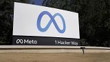 Facebook unveiled their new Meta sign at the company headquarters in Menlo Park, Calif., on, Oct. 28, 2021.