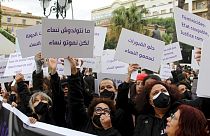 Manifestation à Tunis contre les violences faites aux femmes (10/12/21)