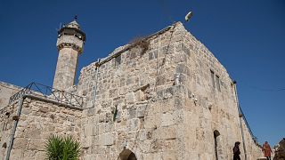 Nabi Yahya Mosque and the the Sebastia Museum at the historic archaeological center of the West Bank village of Sebastia, north of Nablus