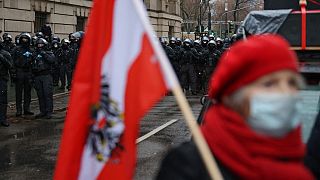 Protestas contra la vacunación obligatoria en Austria