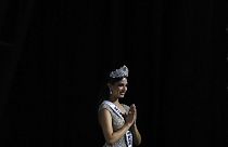 Harnaaz Sandhu miss Inde, couronnée Miss Univers, lors d'une cérémonie organisée à Eilat (Israël) - photo prise le 13/12/2021