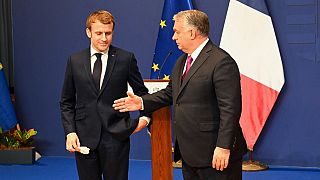 Emmanuel Macron, presidente francese e Viktor Orban, primo ministro ungherese