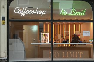 The 'No Limit' Coffeeshop in The Hague.