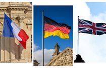 پرچم‌های بریتانیا، آلمان و فرانسه