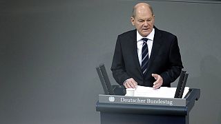 El canciller alemán Olaf Scholz en su discurso ante el Bundestag, 15/12/2021