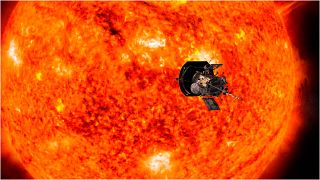رسم توضيحي نشرته وكالة ناسا للمسبار باركر تبين اقترابه من الشمس