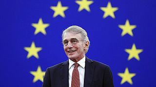 Le président du Parlement européen David Sassoli lors de la cérémonie de remise du Prix Sakharov à Strasbourg, mercredi 15 décembre 2021. 