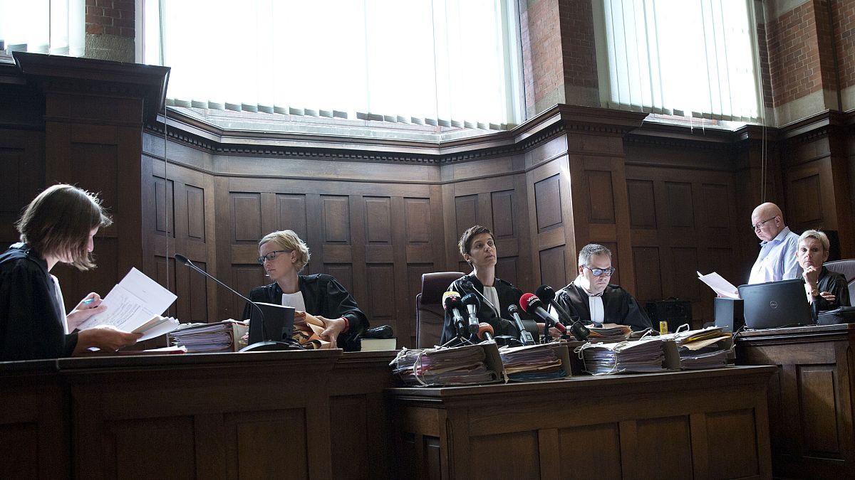 صورة أرشيفية لأعضاء محكمة في بلجيكا 