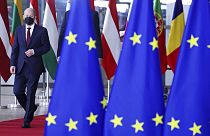 Der deutsche Bundeskanzler Olaf Scholz bei seinem ersten EU-Gipfel