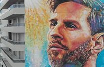 Mural de Messi na cidade natal do jogador
