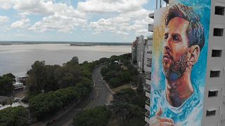 Die Hochhauswand in Messis Geburtsstadt Rosario ist 70 Meter hoch