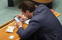 Der niederländische Rechtspopulist Thierry Baudet bei einer Parlamentssitzung in Den Haag, 01.04.2021