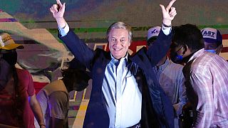 José Antonio Kast celebra su paso a la segunda vuelta de las elecciones presidenciales, Santiago, Chile