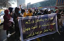 Afgan kadınların protestosu