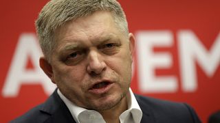 Leader of the Smer-Social Democracy party Robert Fico addresses the media during a press conference a day after the Slovakia's general election in Bratislava, March 1, 2021.
