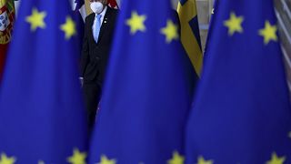 رئيس وزراء سلوفينيا يانيس يانشا يصل لحضور قمة الاتحاد الأوروبي في مبنى المجلس الأوروبي في بروكسل، الخميس 16 ديسمبر، 2021.