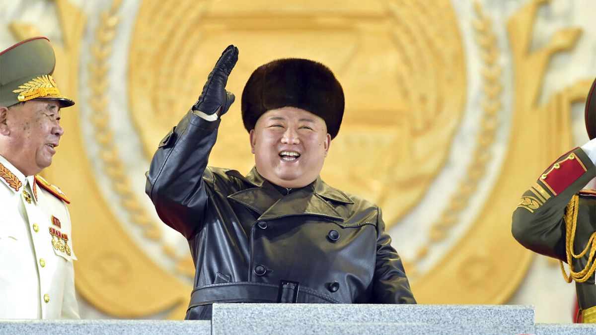 Kim Dzsongun egy 2021-es felvételen