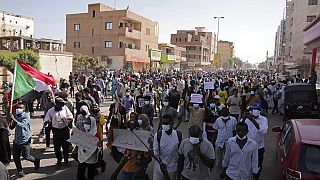 صورة من الارشيف - تظاهرات في السودان- 30 نوفمبر 2021