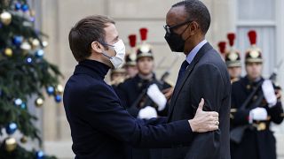 France : le président rwandais Paul Kagamé rencontre Emmanuel Macron