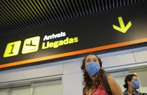 Foto de ilustración del aeropuerto internacional de Barajas, Madrid, España.